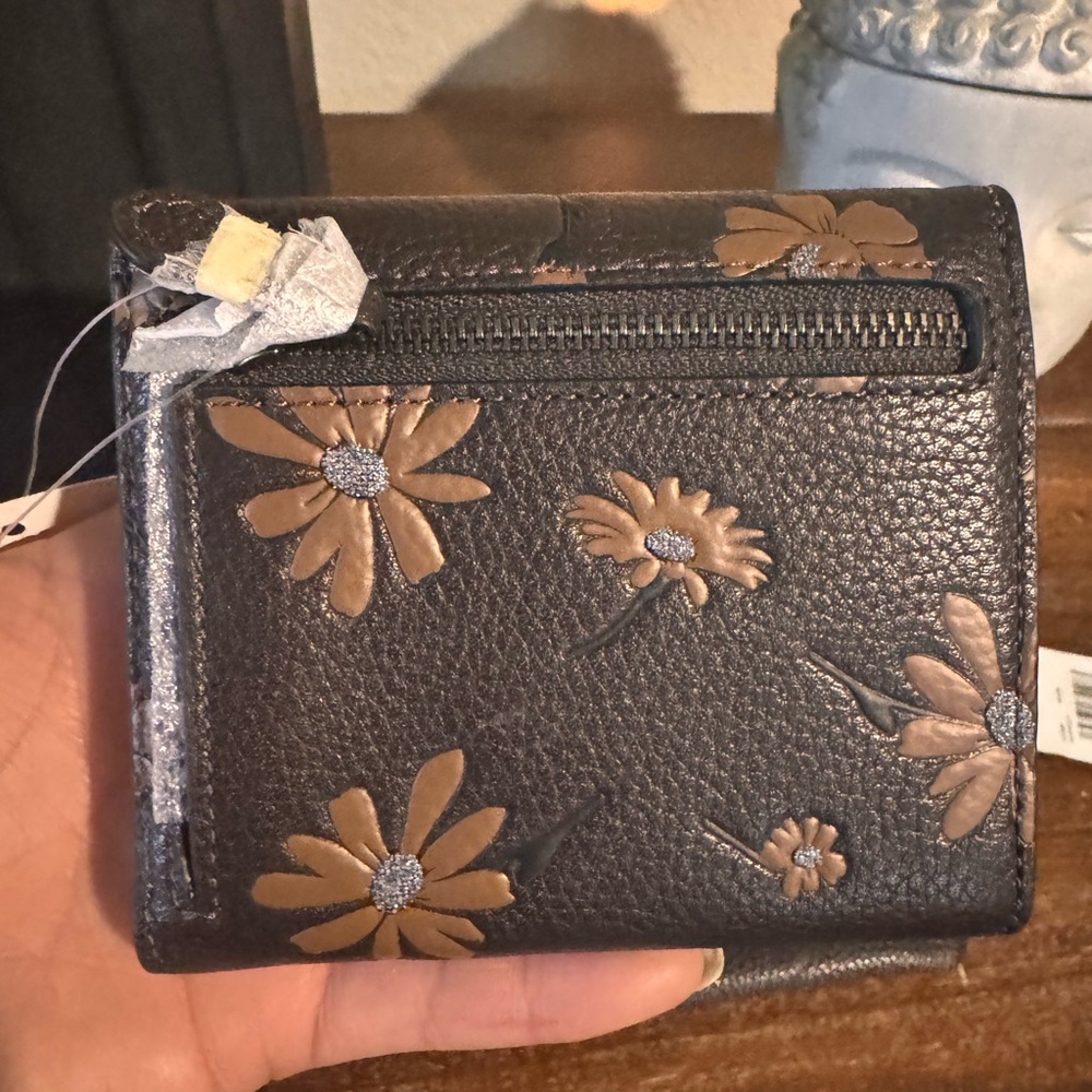 Coach Brown Floral Wristlet and Wallet Set - Picture 2 of 4